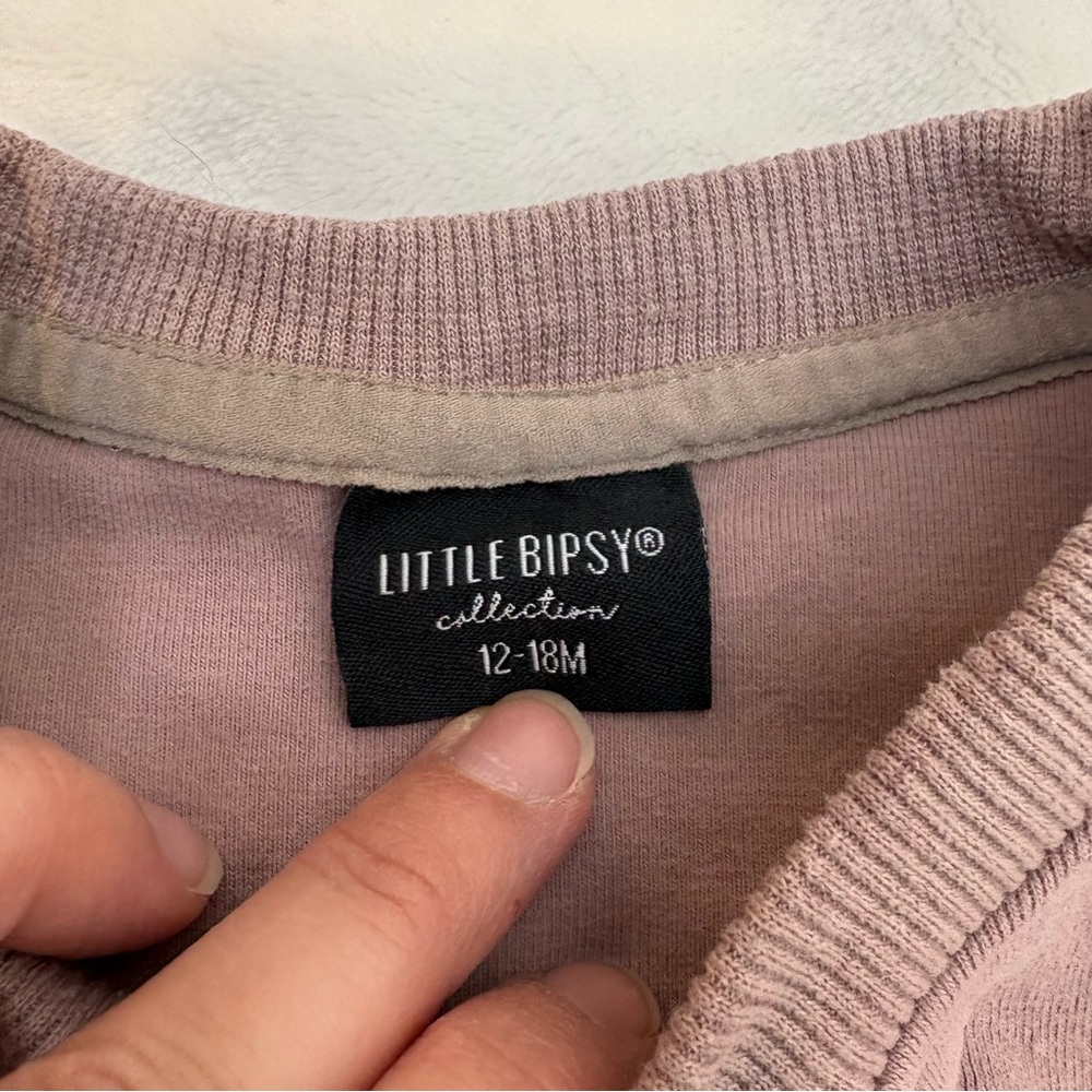 Little Bipsy Kids Mauve Sweatshirt and Jogger Set - Picture 2 of 6